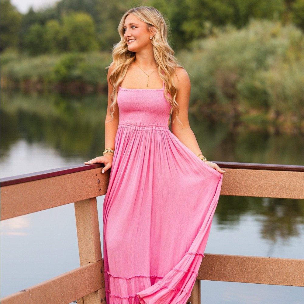*NWT* FREE PEOPLE Women’s Pink Extratropical Maxi Dress